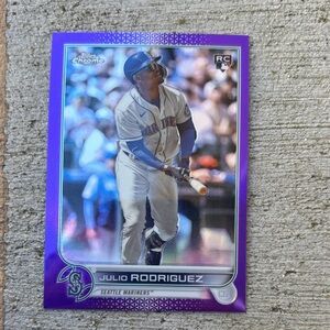 Topps 2022 Chrome Update Purple Refractor Julio Rodriguez Mariners USC150 RC